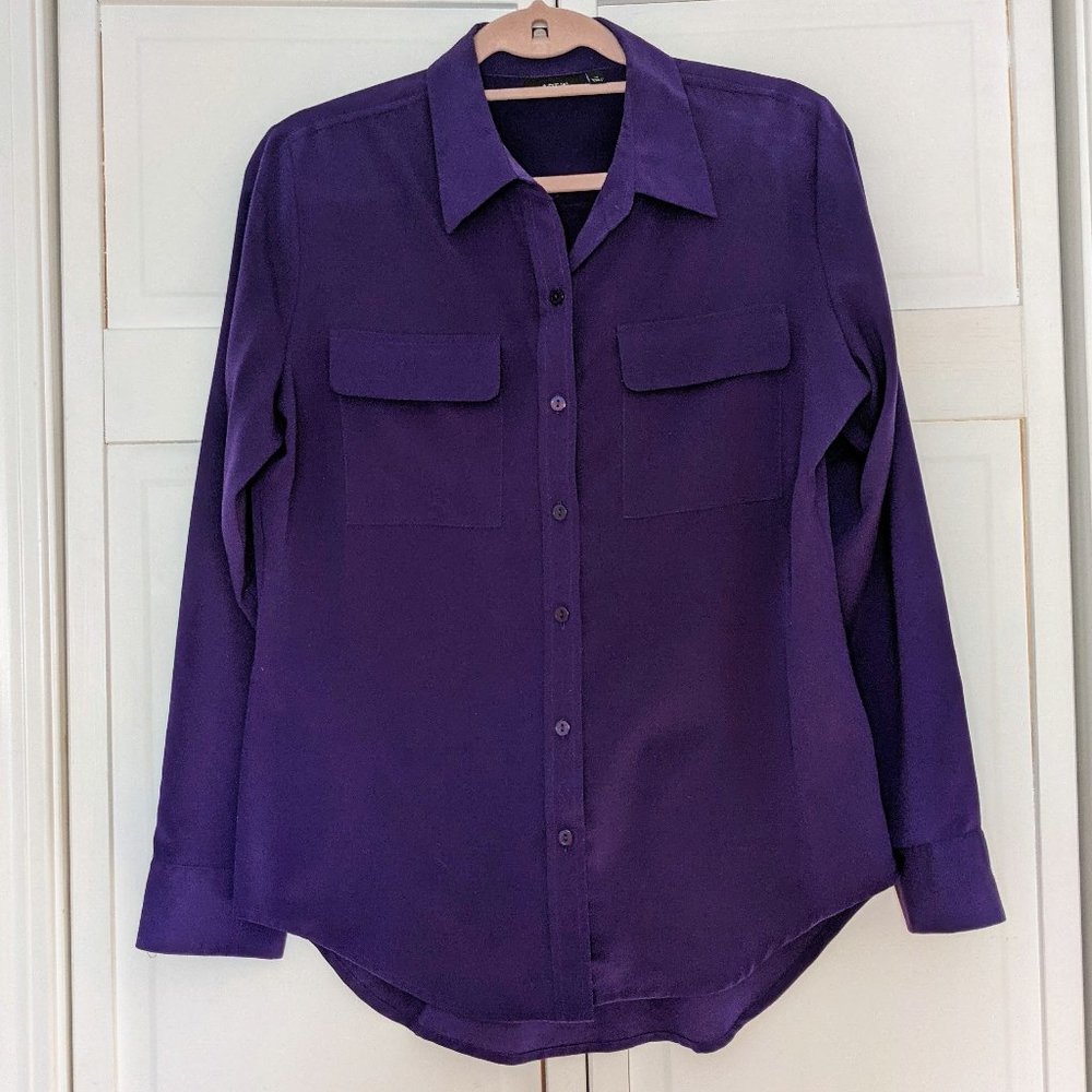Apt. 9 Purple Botton Down Top